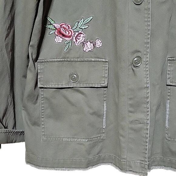 Sebby collection Floral embroidery jacket size L - Picture 2 of 7